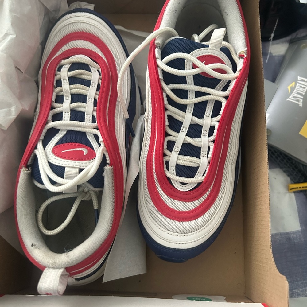 Men's Red and Blue Sneakers